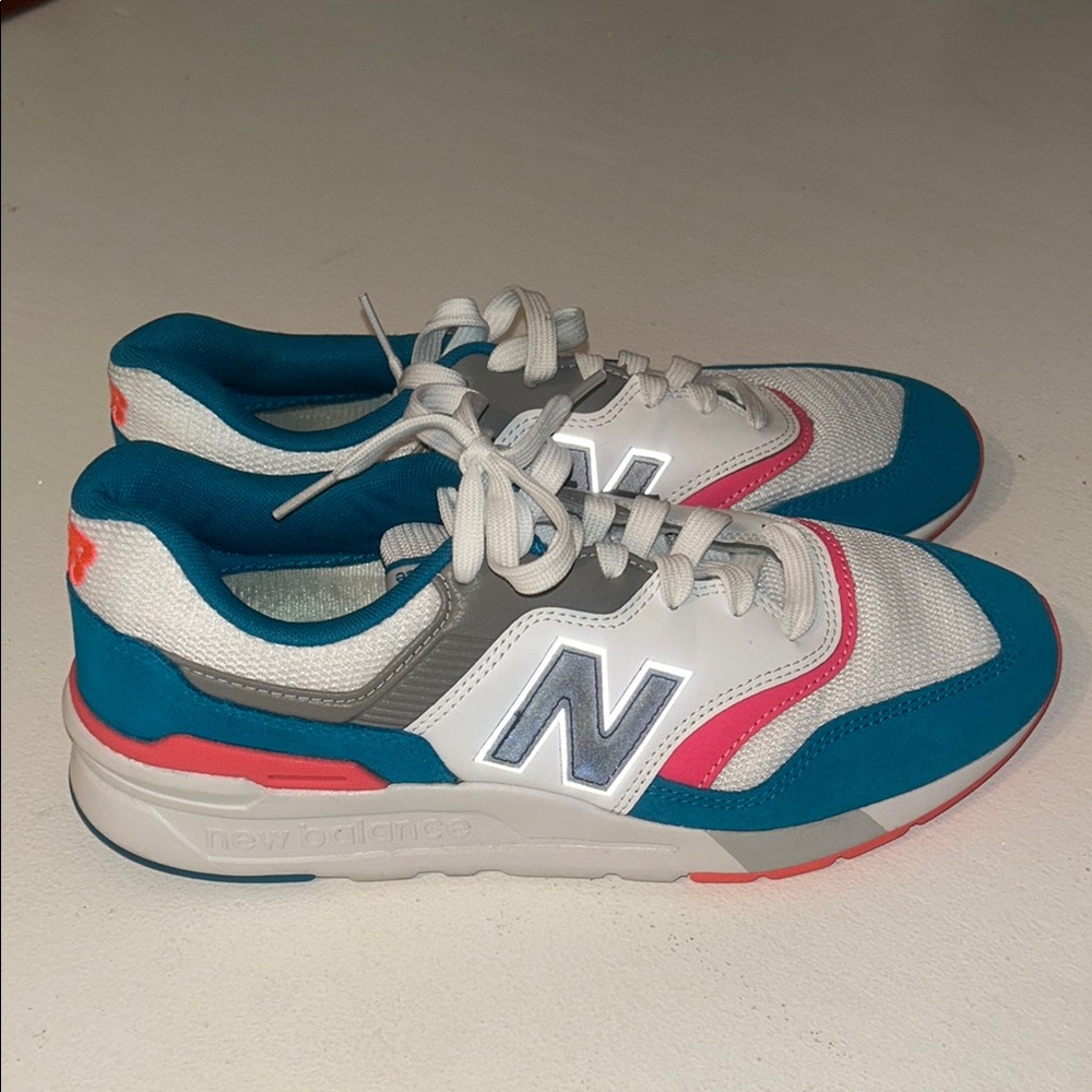 New Balance Blue and White Sneakers Retro Design